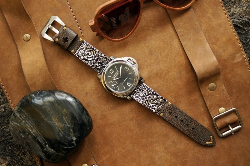 Sakura Silber 925 Anhänger Apple-Watch-Armband ( 2-teilig) für Panerai oder Apple Watch Serie 1,2,3,4,5,6,7,SE – Bild 6